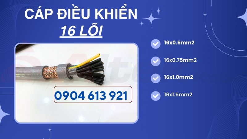 Cáp điều khiển 16x0.5/16x0.75/16x1.0/16x1.5 Altek Kabel 
