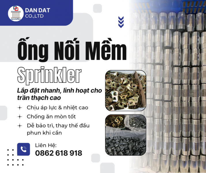 Ống Mềm Sprinkler: Giải Pháp Linh Hoạt, Tiết Kiệm Cho Hệ Thống PCCC Hiện Đại