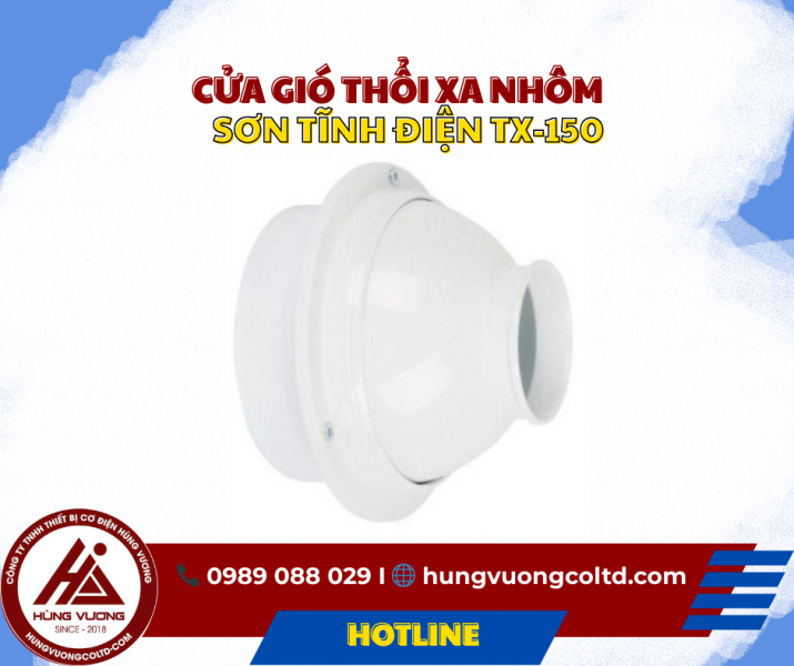 Cửa gió thổi xa nhôm sơn tĩnh điện TX-150
