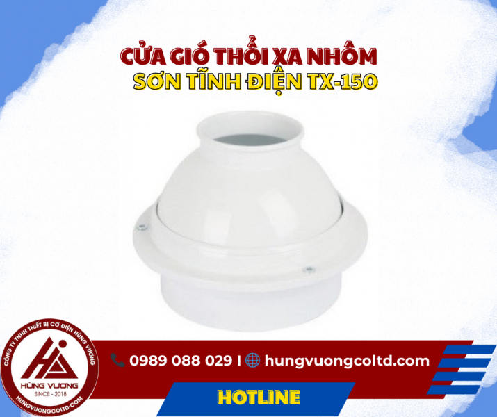 Cửa gió thổi xa nhôm sơn tĩnh điện TX-150