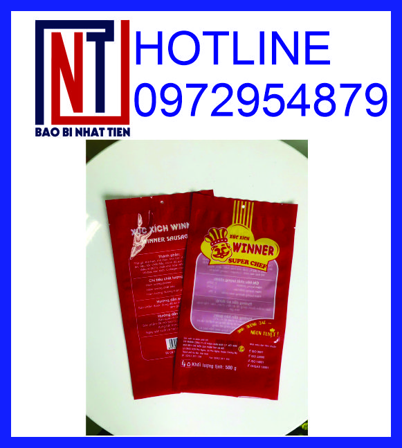 In túi đựng xúc xích, túi PA hút chân không đựng xúc xích