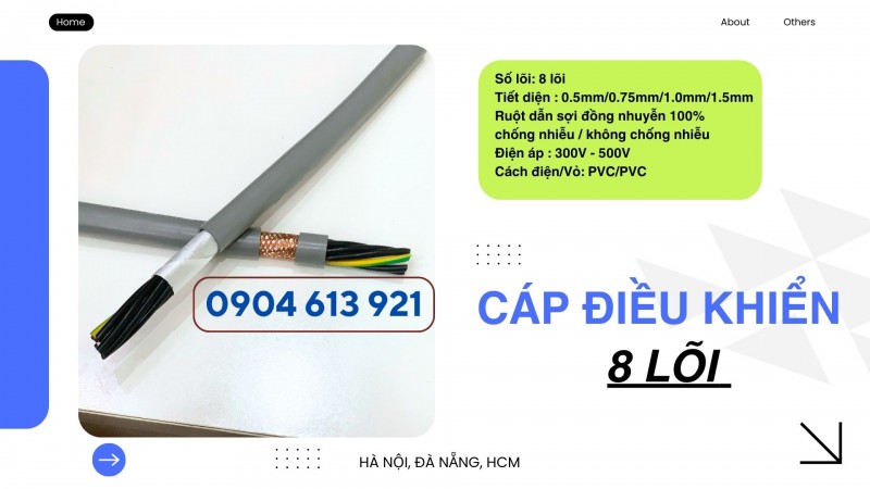 Cáp điều khiển tín hiệu 8x0.5/8x0.75/8x1.0/8x1.5 Altek Kabel