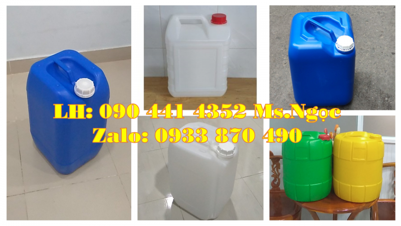 CAN 20 LÍT ĐỰNG HÓA CHẤT SƠN DẦU, CAN NHỰA 25 LÍT ĐỰNG MÀU CÔNG NGHIỆP