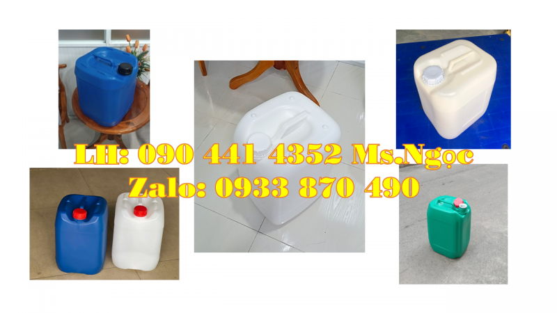 CAN 20 LÍT ĐỰNG HÓA CHẤT SƠN DẦU, CAN NHỰA 25 LÍT ĐỰNG MÀU CÔNG NGHIỆP