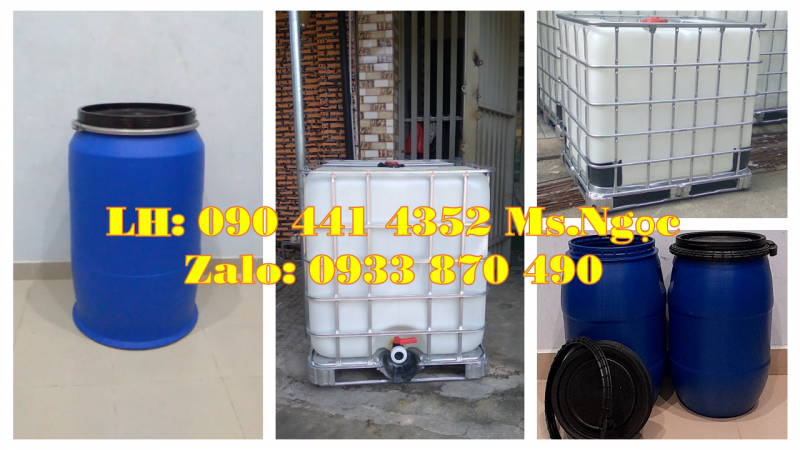 CUNG CẤP THÙNG PHUY NHỰA 220 LÍT ĐỰNG HƯƠNG LIỆU THỰC PHẨM, DƯỢC PHẨM