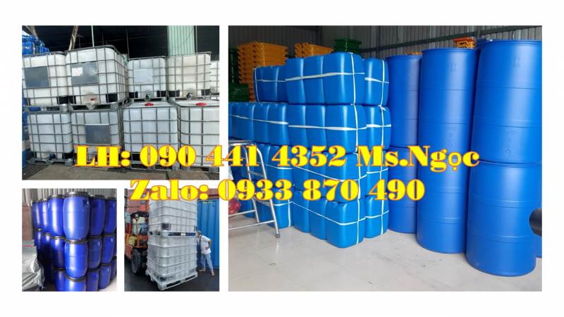 CUNG CẤP THÙNG PHUY NHỰA 220 LÍT ĐỰNG HƯƠNG LIỆU THỰC PHẨM, DƯỢC PHẨM