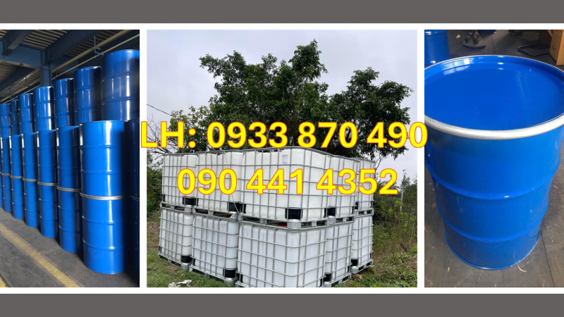 Thùng Phuy sắt 220 Lít làm bàn ghế, thùng phuy sắt 220l đựng axit các loại