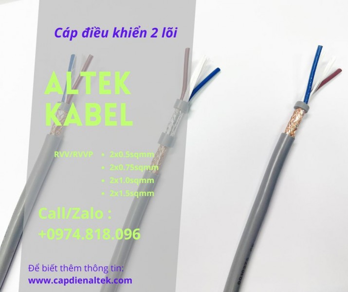 Altek Kabel: Cáp tín hiệu 2 lõi 0.75 bọc kim chống nhiễu