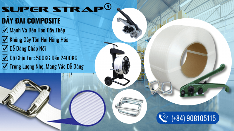 Dây Đai Composite Super Strap Chằng Buộc An Toàn Bắc Ninh