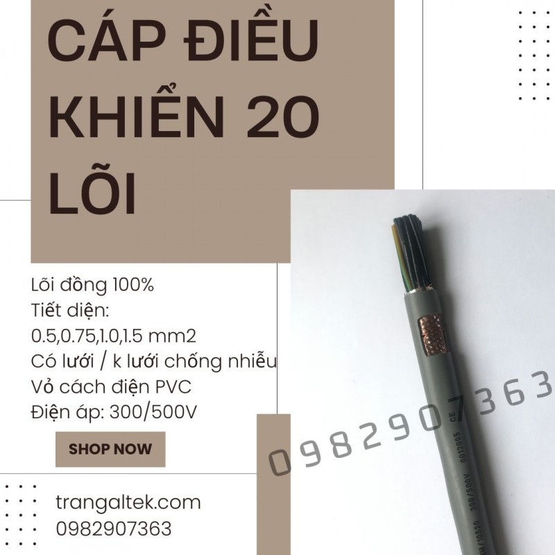 Cáp điều khiển 20 lõi Altek Kabel chống nhiễu và không chống nhiễu