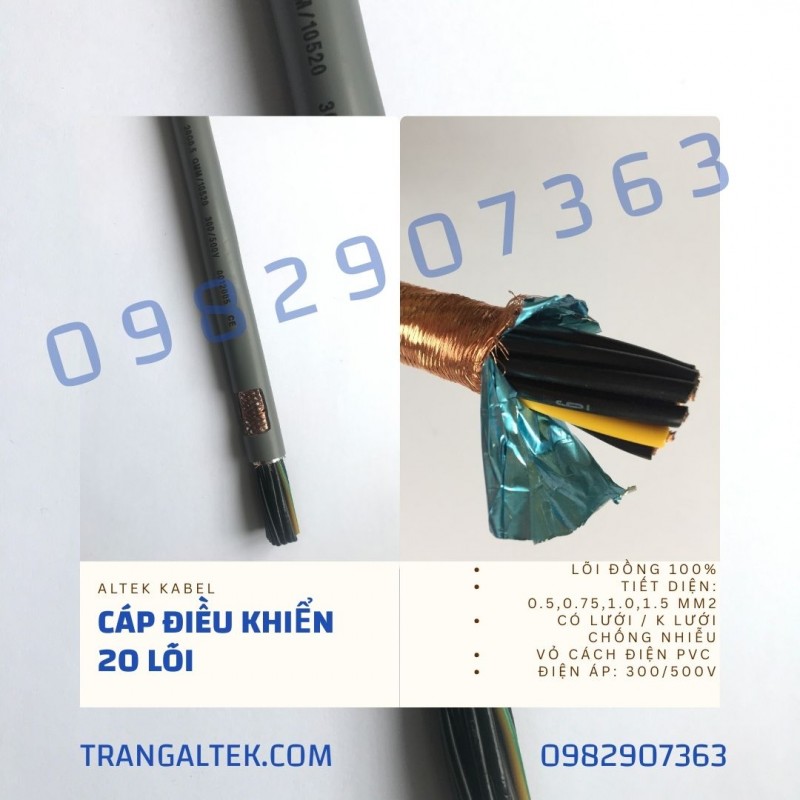 Cáp điều khiển 20 lõi Altek Kabel chống nhiễu và không chống nhiễu