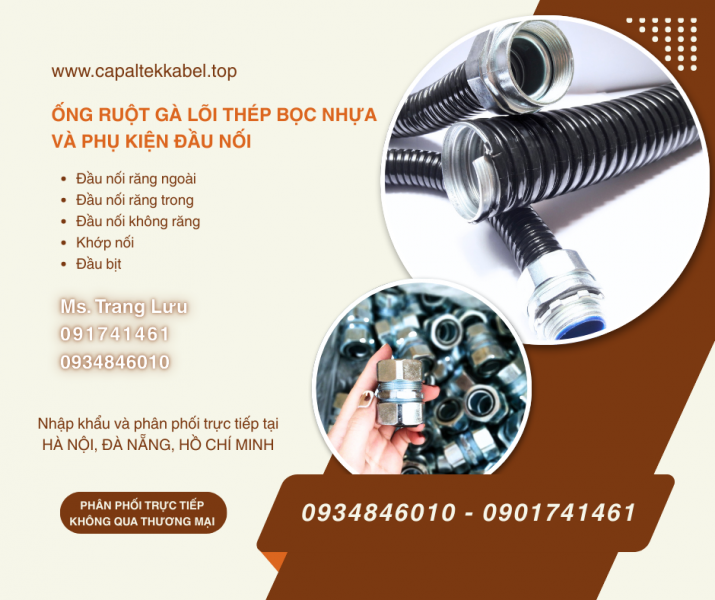 Ống ruột gà lõi thép phi 16, 20, 25, 32, 40, 45, 63, 75, 90, 114