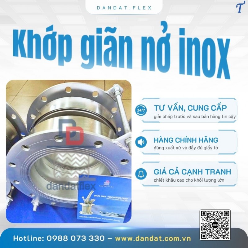 Khớp nối giãn nở mặt bích/ Bù giãn nở nhiệt inox/ Khớp nối giãn nở inox pasty