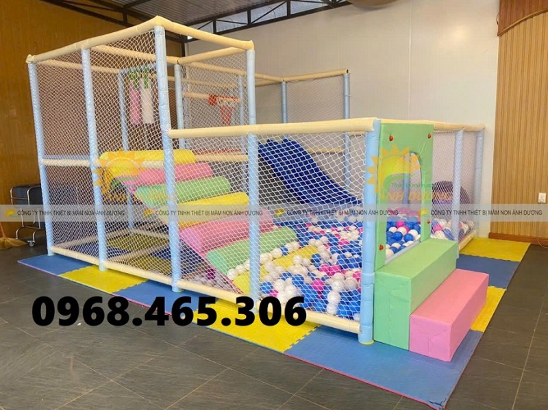 Nhà banh liên hoàn mini trẻ em, khu vui chơi liên hoàn trẻ em