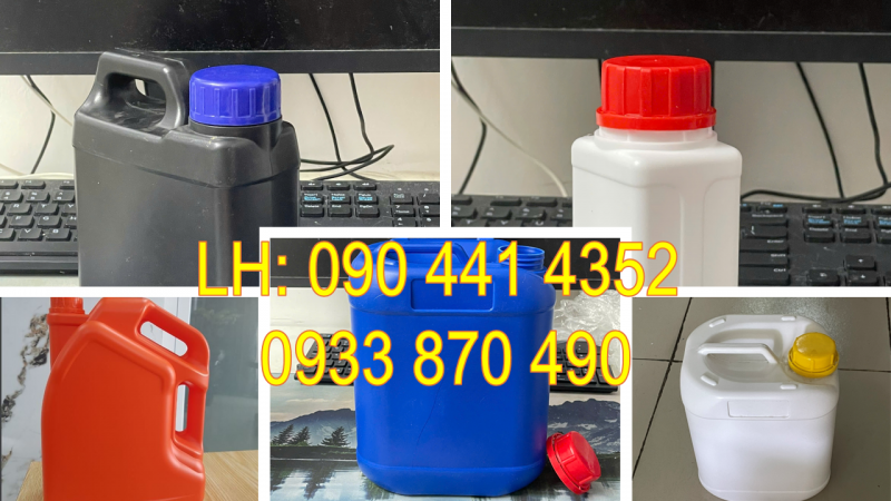 BÌNH NHỰA 5 LÍT ĐỰNG HÓA CHẤT Y TẾ, CAN NHỰA 2 LÍT ĐỰNG VI SINH 