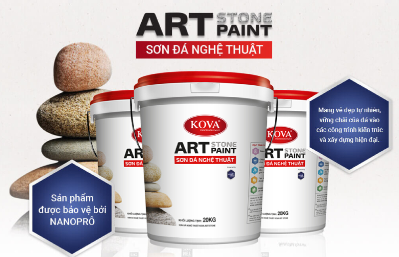 Tổng nhà phân phối sơn giả đá Kova art stone cho biệt thự, khách sạn, nhà thờ chính hãng giá rẻ  tại