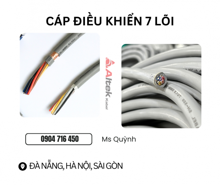 Cáp Điều Khiển 7x0.75, 7x0.5 Altek Kabel DVVS Đà Nẵng, Hà Nội