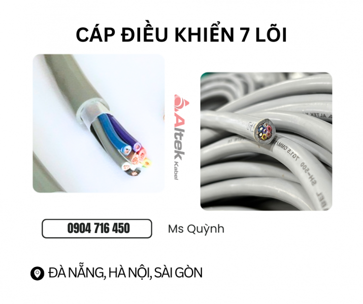 Cáp Điều Khiển 7x0.75, 7x0.5 Altek Kabel DVVS Đà Nẵng, Hà Nội