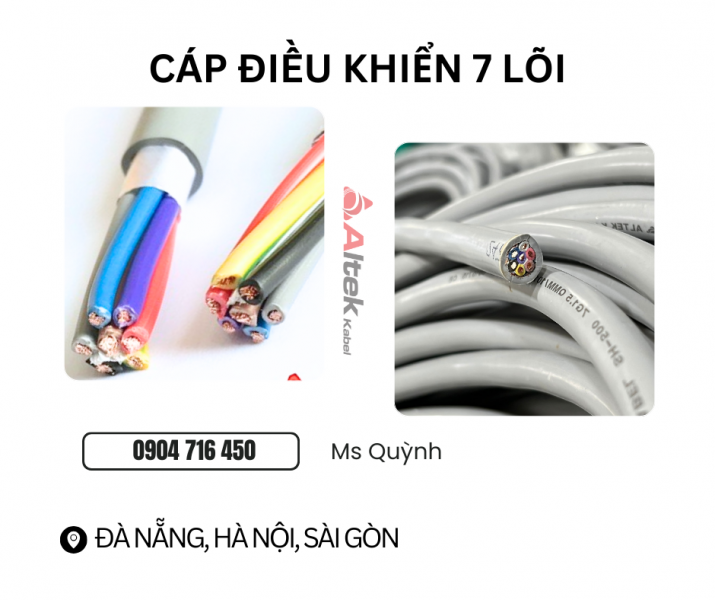 Cáp Điều Khiển 7x0.75, 7x0.5 Altek Kabel DVVS Đà Nẵng, Hà Nội