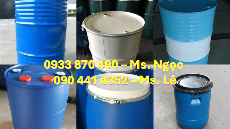 Vỏ thùng phuy sắt 220 lít đựng ethanol, hóa chất dễ cháy nổ trên tàu thuyền 