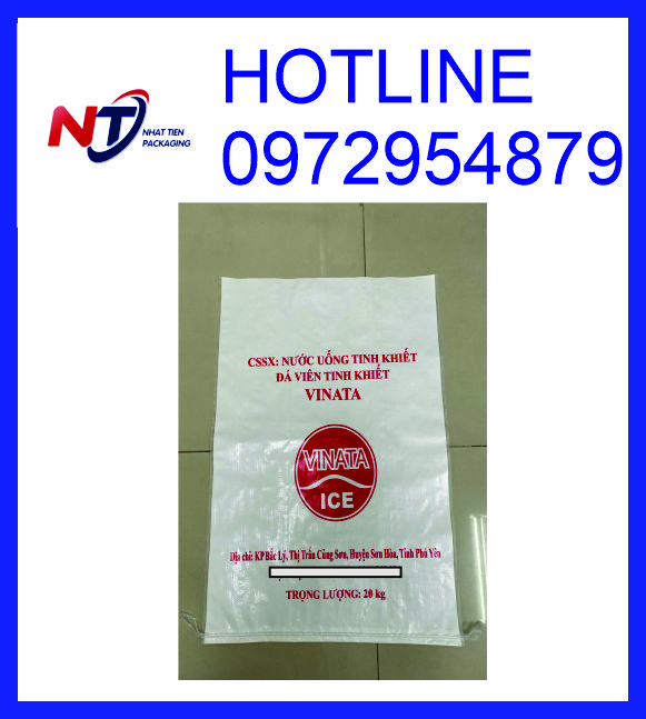 Bao PP dệt đựng nước đá tinh khiết, sản xuất bao PP đựng nước đá