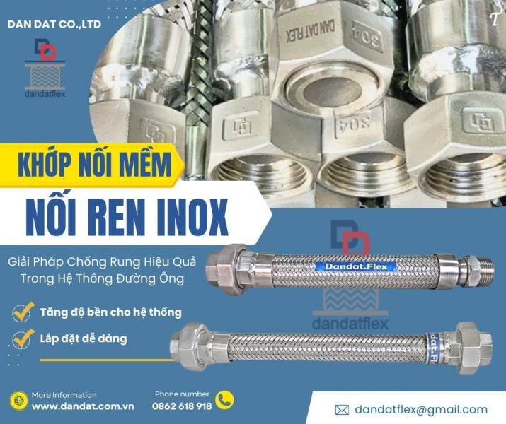 Khớp nối mềm bọc PJ chống cháy/khớp nối mềm rắc co ren/ khớp nối ren công nghiệp