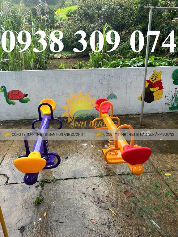Bập bênh đòn 2 ghế nhập khẩu, bập bênh đòn lò xo 4 ghế