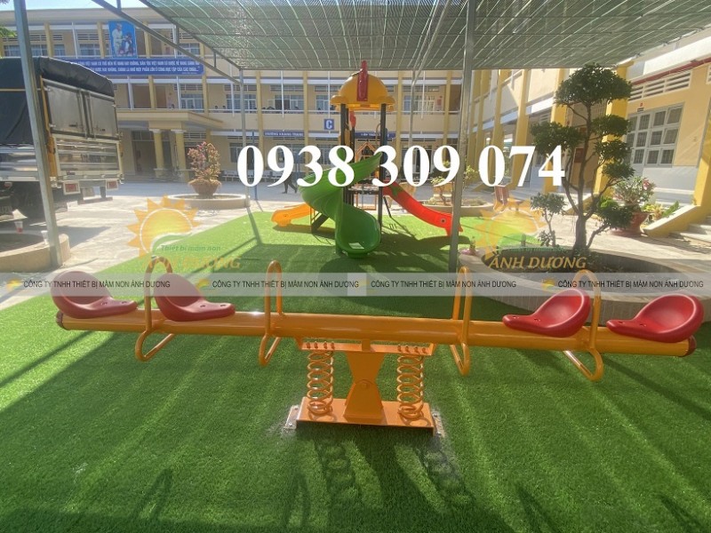 Bập bênh đòn 2 ghế nhập khẩu, bập bênh đòn lò xo 4 ghế