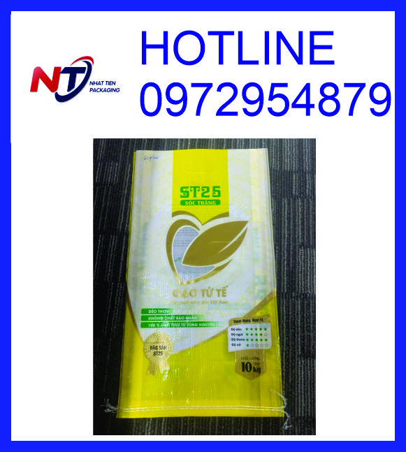 Bao bì đựng gạo 10kg ghép màng phức hợp BOPP