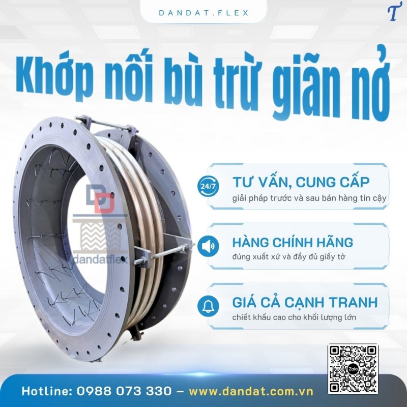 KHỚP NỐI GIÃN NỞ NHIỆT INOX DÙNG CHO LƯU CHẤT KHÍ THAN CO2/ KHỚP NỐI BÙ TRỪ GIÃN NỞ
