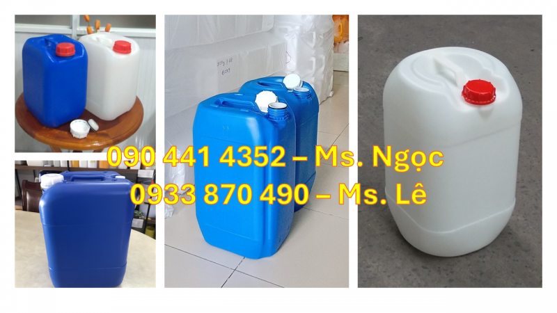 Can nhựa 25 lít dày bao nhiêu đựng được hóa chất, can nhựa 30 lít đựng hóa chất nặng bao nhiêu 