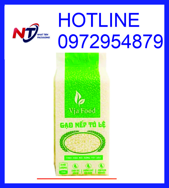 Bao bì gạo 1kg PA/PE, túi đựng gạo 1kg, chuyên in túi gạo 1kg