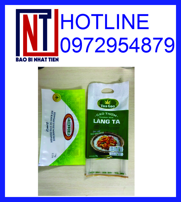 In bao bì gạo 1kg, 2kg, 5kg chất liệu PA/PE
