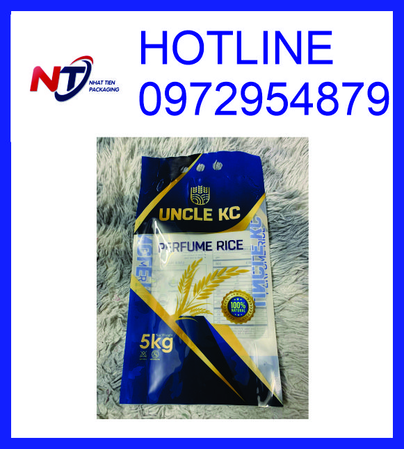 In bao bì gạo 1kg, 2kg, 5kg chất liệu PA/PE