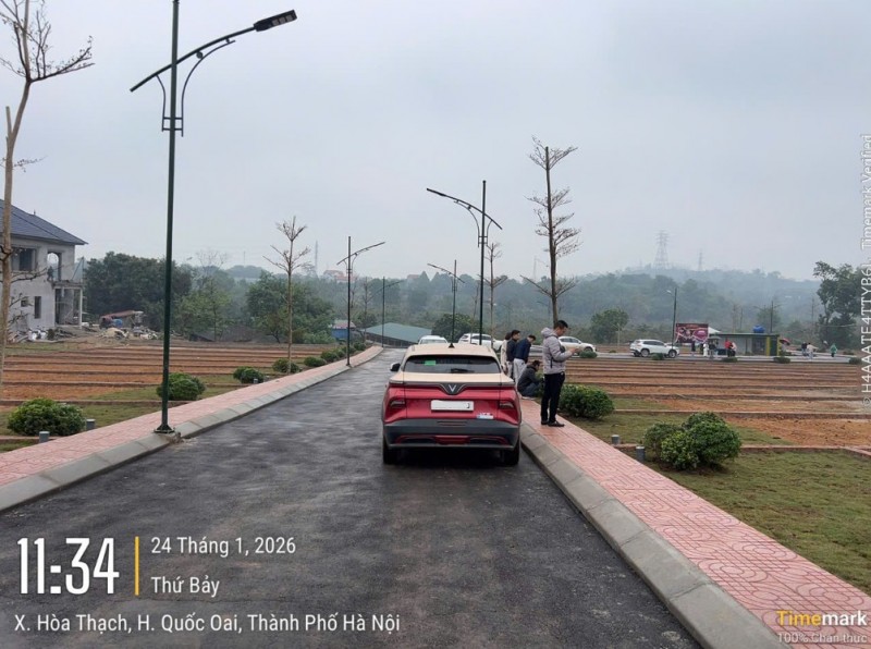 Em cần nhanh lô đất DT 101.7m full thổ cư MT 9m - Vị trí đẹp tại Phú Cát, Hòa Lạc, Hà Nội