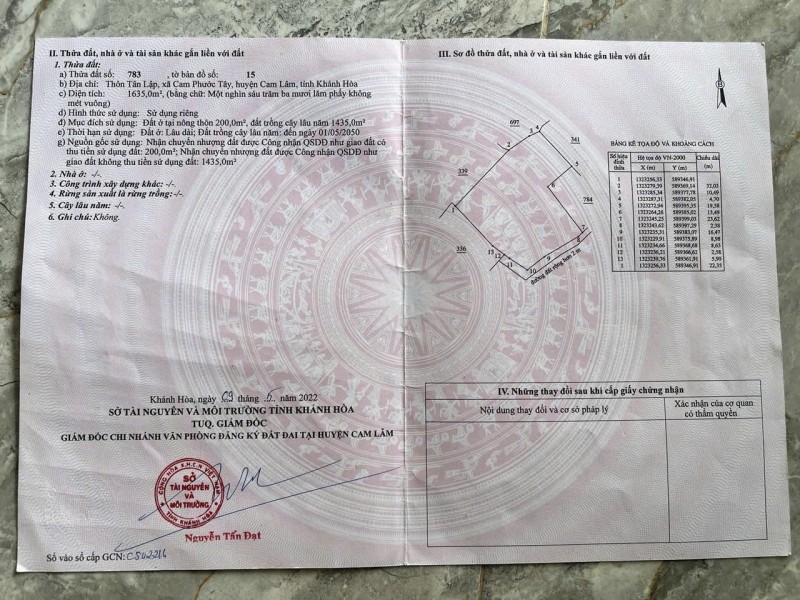 Sở Hữu Ngay Lô Đất Vị Trí Đẹp Tại Tân Lập, Cam Phước Tây, Cam Lâm, Khánh Hoà