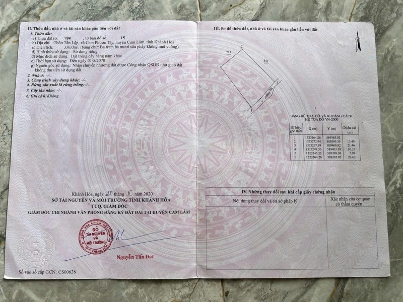 Sở Hữu Ngay Lô Đất Vị Trí Đẹp Tại Tân Lập, Cam Phước Tây, Cam Lâm, Khánh Hoà