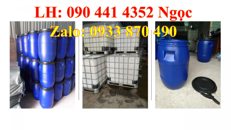 Mua thùng phuy nhựa 50 lít đựng bazơ, thùng phuy nhựa 60 lít đựng dung dịch