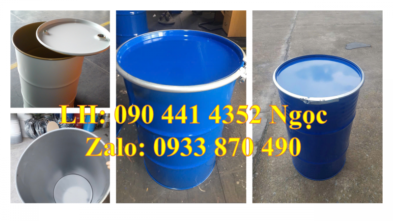 Cung cấp thùng phuy sắt đựng axit, thùng phuy sắt 220 lít đựng dầu nhờn 