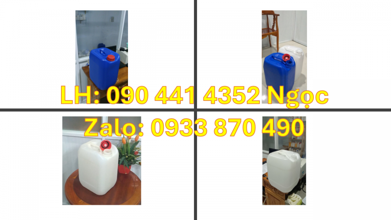 Can nhựa vuông 30 lít đựng phân bón, can nhựa 25 lít đựng hóa phẩm 