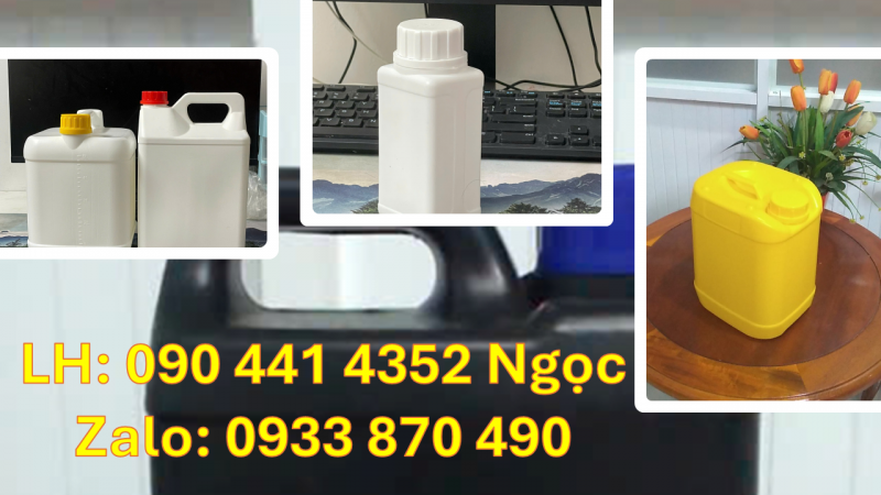 Can nhựa 1 lít đựng nước lau sàn, can 2 lít đựng thuốc diệt sâu bọ