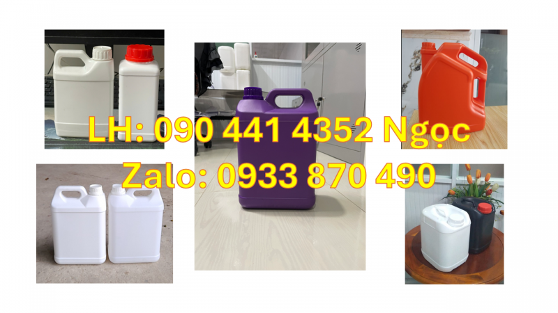 Can nhựa 1 lít đựng nước lau sàn, can 2 lít đựng thuốc diệt sâu bọ