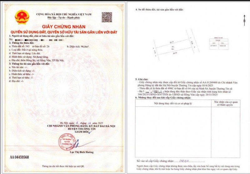 SỞ HỮU NGAY LÔ ĐẤT ĐẸP - GIÁ TỐT - Vị Trí Đắc Địa Tại Thôn Bằng Sở, Xã Hồng Vân, TPHN