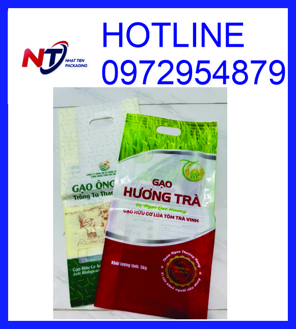 In túi PA đựng gạo, túi đựng gạo 5kg, túi gạo 5kg PA/PE