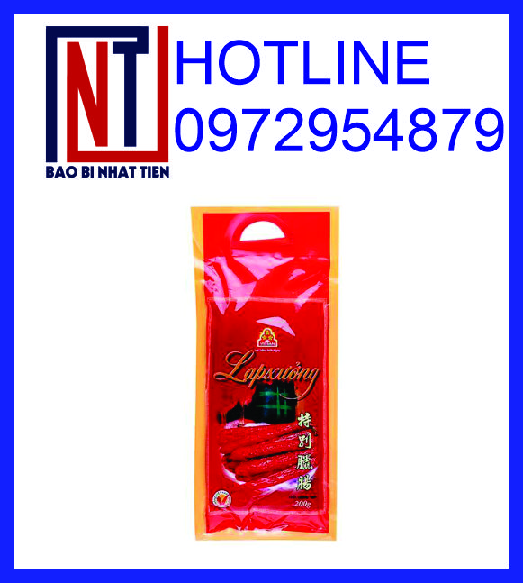 In bao bì đựng lạp xưởng, túi PA đựng lạp xưởng