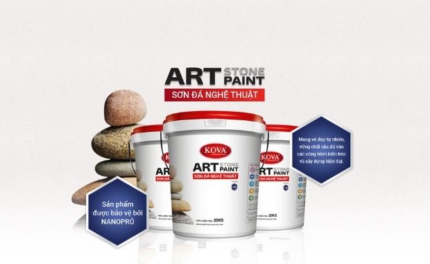 Tổng nhà phân phối Sơn giả đá nghệ thuật KOVA ART STONE cho biệt thự, khách sạn chính hãng giá rẻ  t