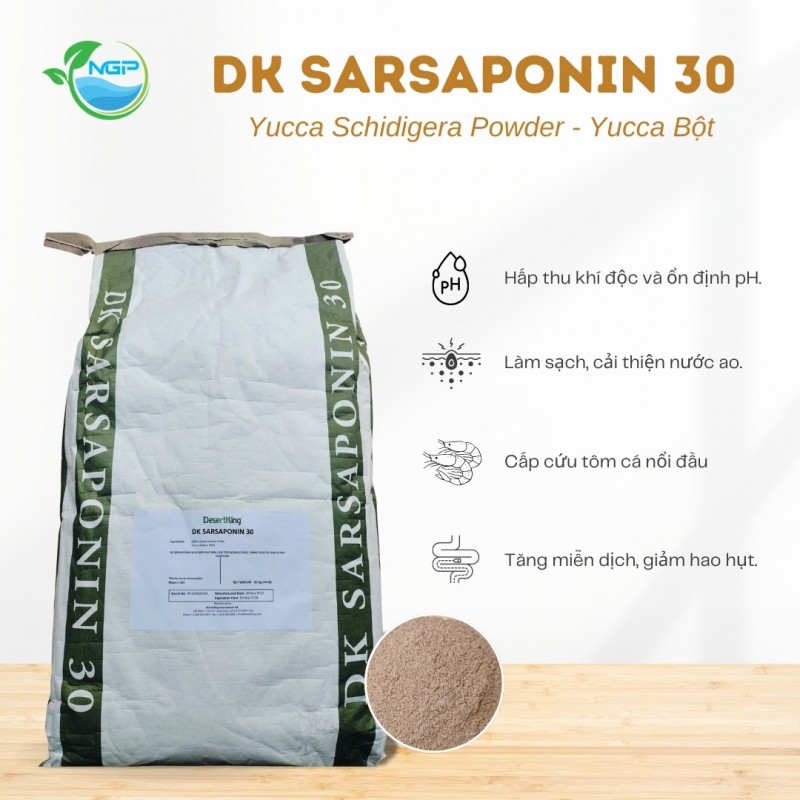 DK SARSAPONIN 30 (Yucca Schidigera Powder) - Yucca bột - Cấp cứu tôm cá nổi đầu, kéo đàn