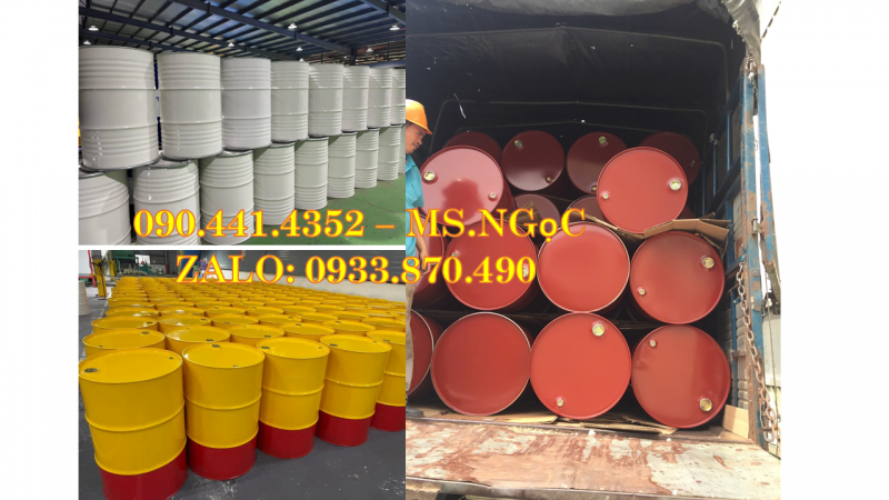 Thùng phuy sắt đựng dầu nhờn, bán thùng phi sắt 220 lít đựng hóa chất công nghiệp