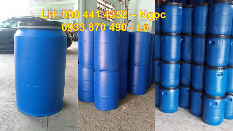 Mua thùng phuy nhựa làm trang trại, thùng phi nhựa 30 lít trồng rau, thùng phuy nhựa đựng nước mắm 