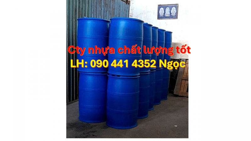 Thùng phuy nhựa 120 lít mới, vỏ thùng phuy nhựa 100 lít đựng nước mắm
